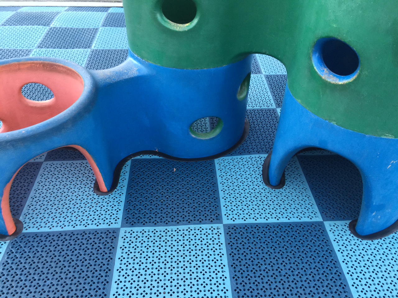 Detail playground surface material used at Beethoven Elementary, Los Angeles, CA